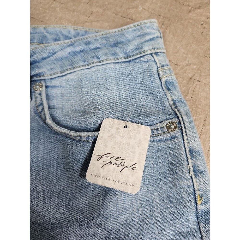 We The Free X Free People Womens Size 31  Boyfriend Jean in etna blue --16 - Picture 11 of 12